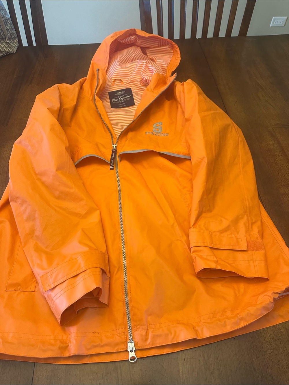 Syracuse Women’s Orange Hooded Rain Jacket